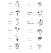 Doğum Çiçeği Kolye - MeanYou